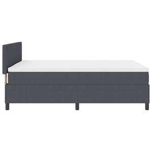 LED Boxspringbett 140x190 cm Dunkelgrau Cordstoff