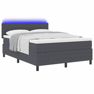 LED Boxspringbett Dunkelgrau 140x200 cm