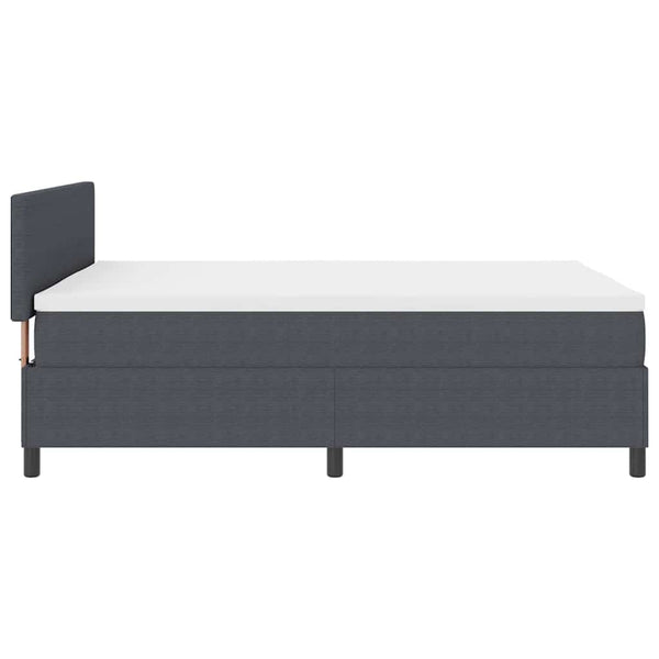 LED Boxspringbett Dunkelgrau 140x200 cm