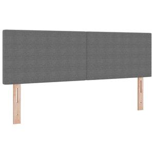 LED Boxspringbett 160x200 cm Hellgrau Cordstoff