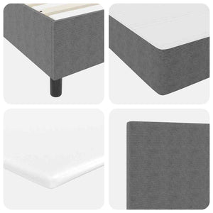 LED Boxspringbett 180x200 Hellgrau Cordstoff