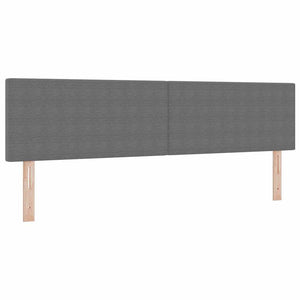 LED Boxspringbett 180x200 Hellgrau Cordstoff