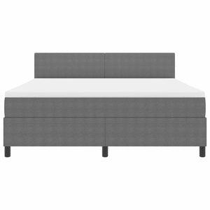 LED Boxspringbett 180x200 Hellgrau Cordstoff
