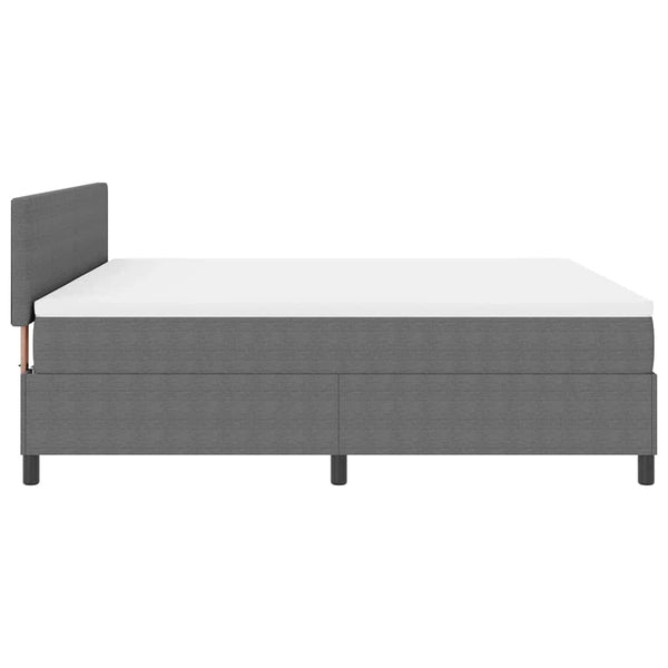 LED Boxspringbett 180x200 Hellgrau Cordstoff