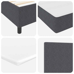 LED Boxspringbett 180x200 cm Dunkelgrau Cord