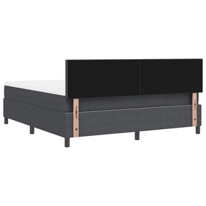 LED Boxspringbett 180x200 cm Dunkelgrau Cord