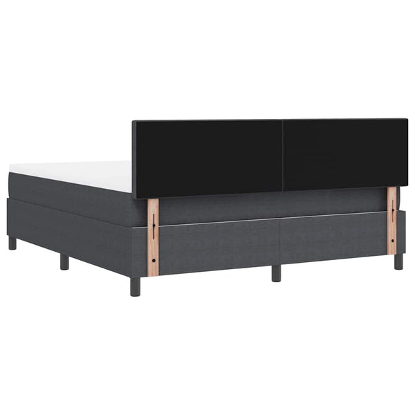 LED Boxspringbett 180x200 cm Dunkelgrau Cord