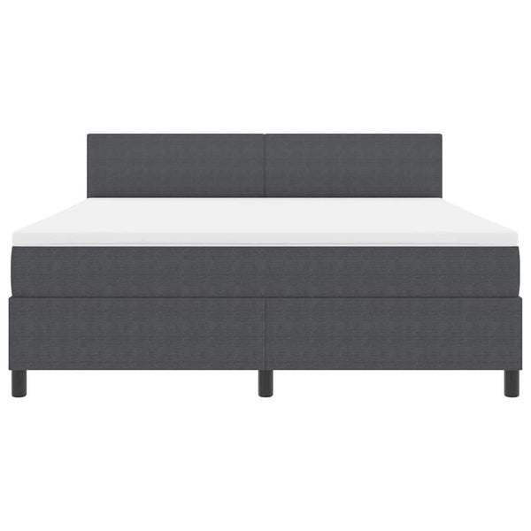 LED Boxspringbett 180x200 cm Dunkelgrau Cord