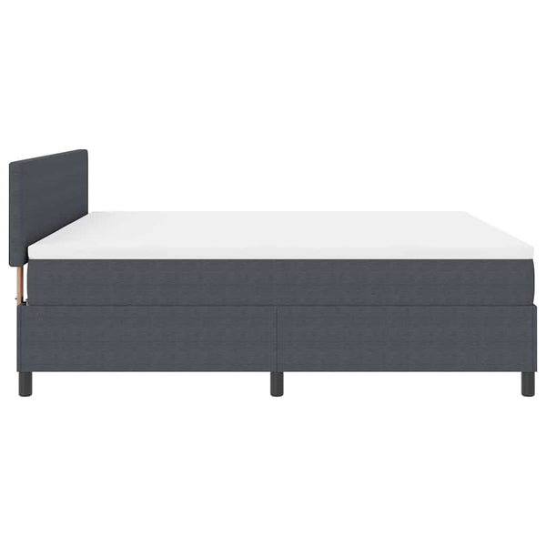 LED Boxspringbett 180x200 cm Dunkelgrau Cord