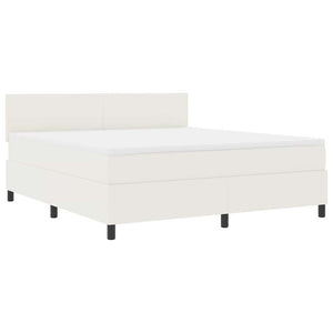 LED Boxspringbett 180x200 Creme Weiß Cord