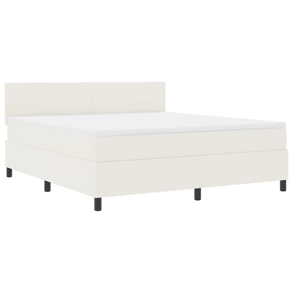 LED Boxspringbett 180x200 Creme Weiß Cord