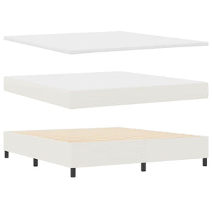 LED Boxspringbett 180x200 Creme Weiß Cord