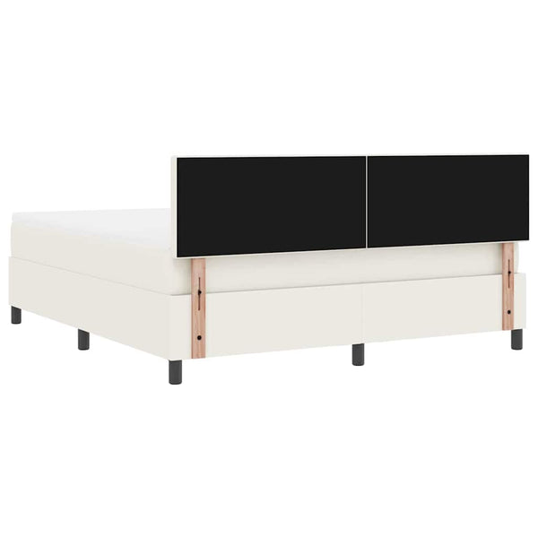 LED Boxspringbett 180x200 Creme Weiß Cord