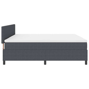 LED Boxspringbett 200x200 Dunkelgrau Cordstoff