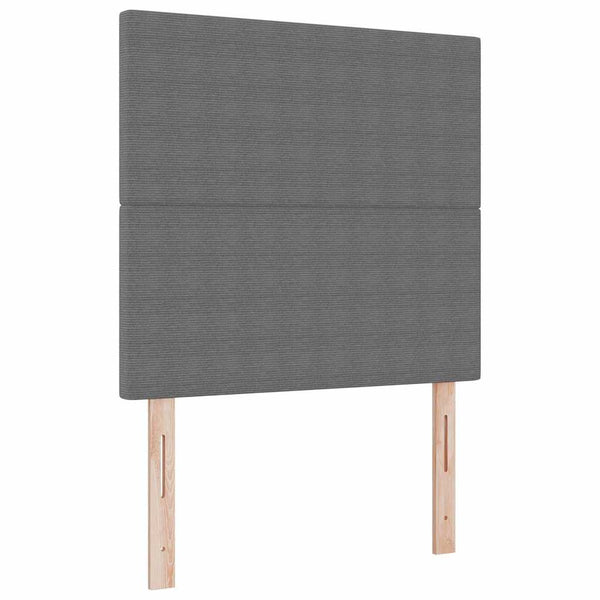LED Boxspringbett Hellgrau 90x190 cm