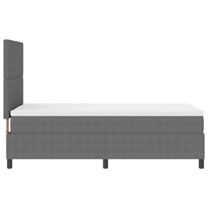 LED Boxspringbett Hellgrau 90x190 cm