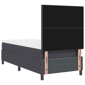 LED Boxspringbett 100x200 cm Dunkelgrau/Weiß