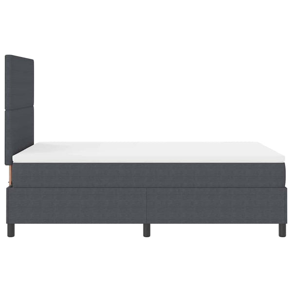 LED Boxspringbett 120x190 cm Dunkelgrau Cordstoff