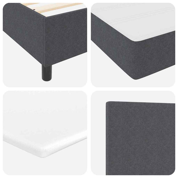 LED Boxspringbett 120x200 cm Dunkelgrau Cord