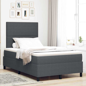 LED Boxspringbett 120x200 cm Dunkelgrau Cord