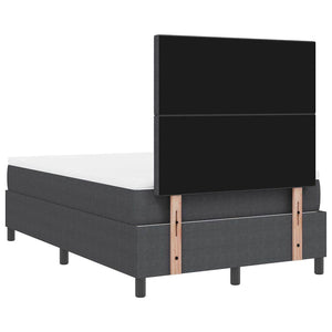 LED Boxspringbett 120x200 cm Dunkelgrau Cord