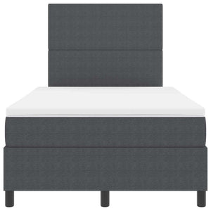 LED Boxspringbett 120x200 cm Dunkelgrau Cord