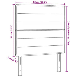 Schwarzes Kopfteil Stoff 80 cm