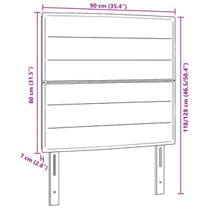Kopfteil Dunkelgrau 90cm Stoffbezug
