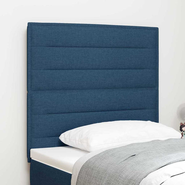 Blaues Stoff-Kopfteil 90 cm