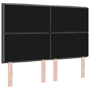 Dunkelgraues Stoff-Kopfteil 144 cm