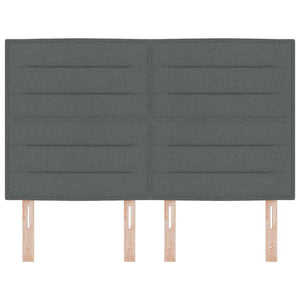 Dunkelgraues Stoff-Kopfteil 144 cm