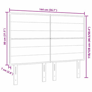 Schwarzes Stoff-Kopfteil 144 cm