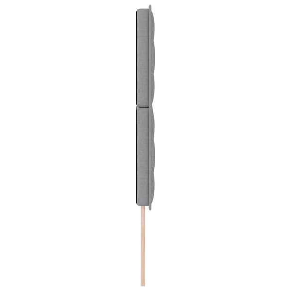Hellgraues Stoff-Kopfteil 160 cm