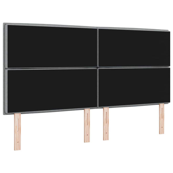 Hellgraues Stoff-Kopfteil 180 cm