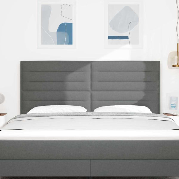 Dunkelgraues Stoff-Kopfteil 180 cm