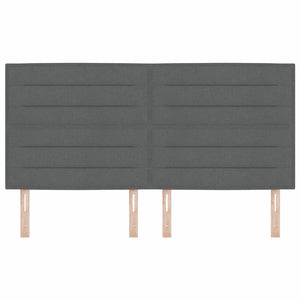 Dunkelgraues Stoff-Kopfteil 180 cm