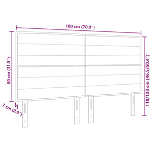 Dunkelgraues Stoff-Kopfteil 180 cm