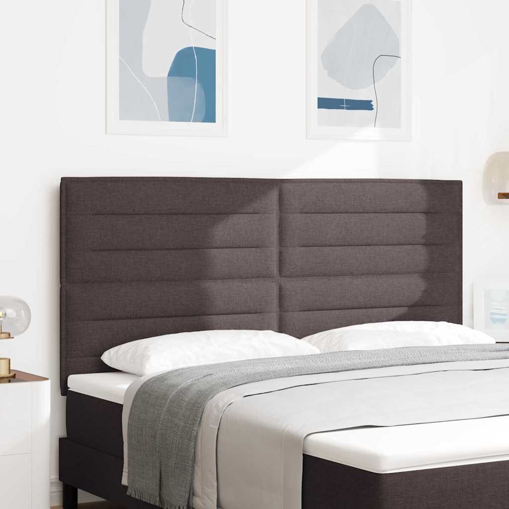 Dunkelbraunes Stoff-Kopfteil 180 cm