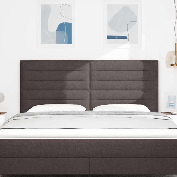 Dunkelbraunes Stoff-Kopfteil 180 cm