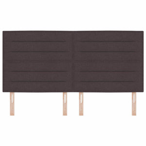 Dunkelbraunes Stoff-Kopfteil 180 cm