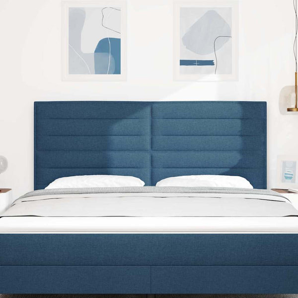 Blaues Stoff-Kopfteil 180 cm