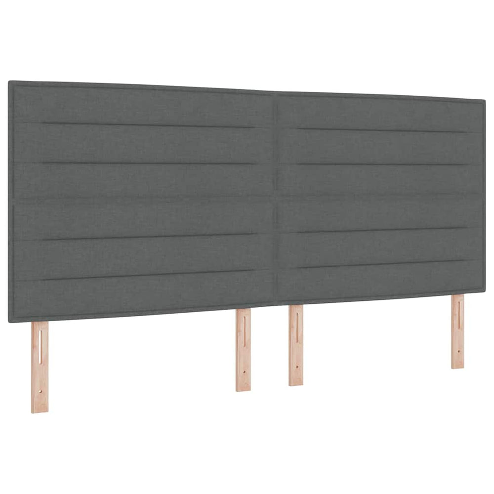 Dunkelgraues Stoff-Kopfteil 200 cm