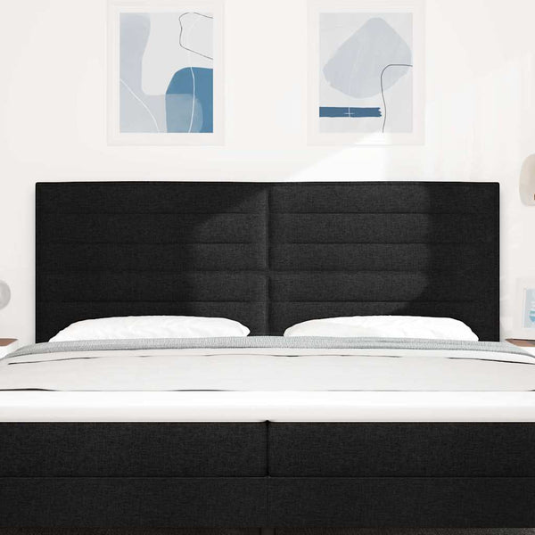Schwarzes Kopfteil 200 cm Stoffbezug