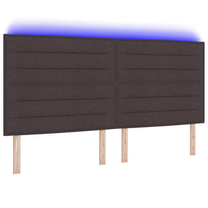 Dunkelbraunes Stoff-Kopfteil 200 cm
