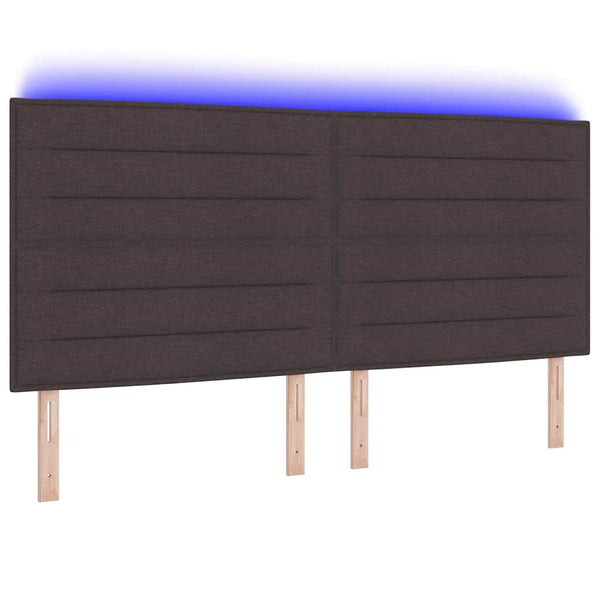Dunkelbraunes Stoff-Kopfteil 200 cm