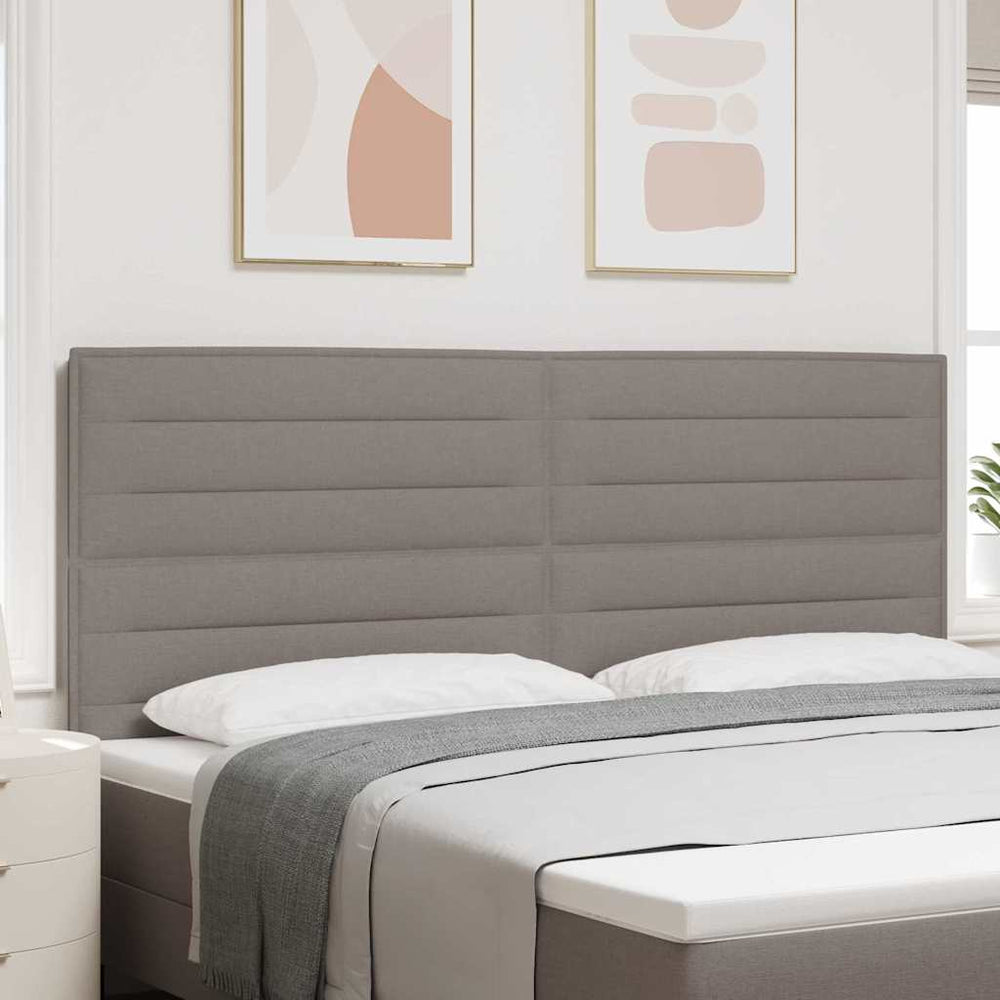 Taupe Kopfteil 200 cm Stoffbezug