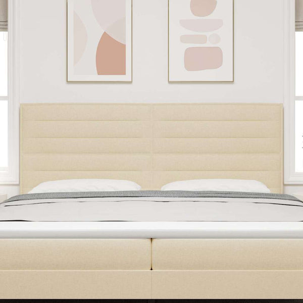 vidaXL Tête de lit crème 200 cm Tissu