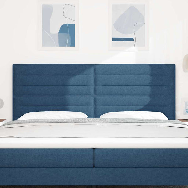 Blaues Stoff-Kopfteil 200 cm