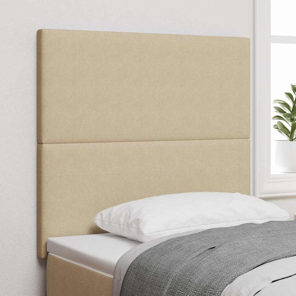 vidaXL Tête de lit Vert clair-gris 80 cm Tissu en velours côtelé