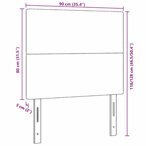 Hellgraues Kopfteil 90 cm Cordstoff